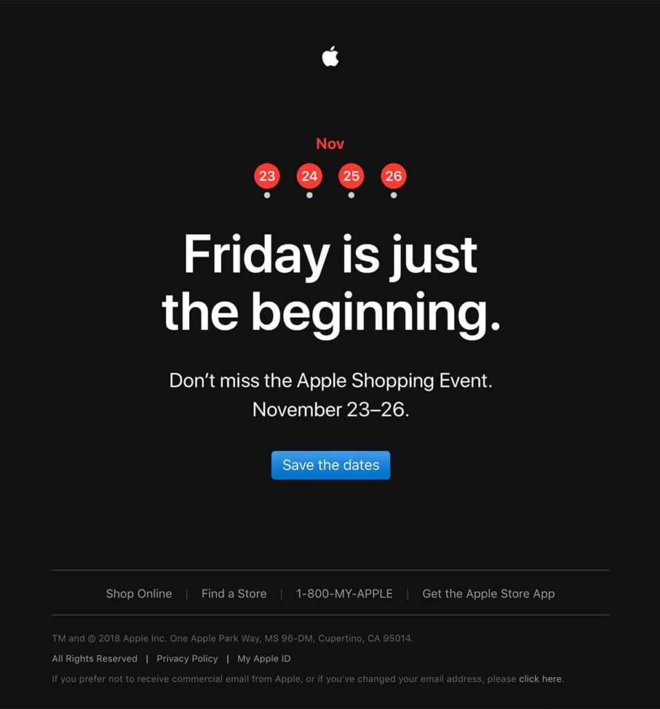 74 tárgysor ötlet black friday e-mailekhez - az e-mail maga is végtelenül egyszerű
